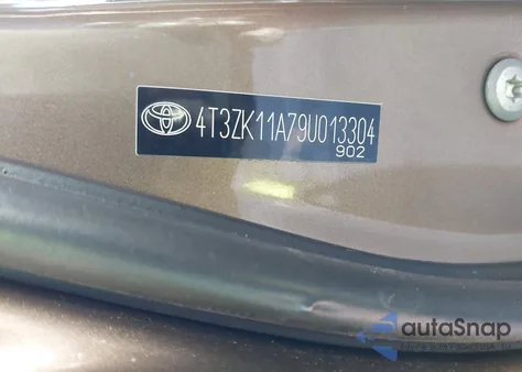 2009 Toyota Venza Base V6 из США, поврежденный, VIN 4T3ZK11A79U013304